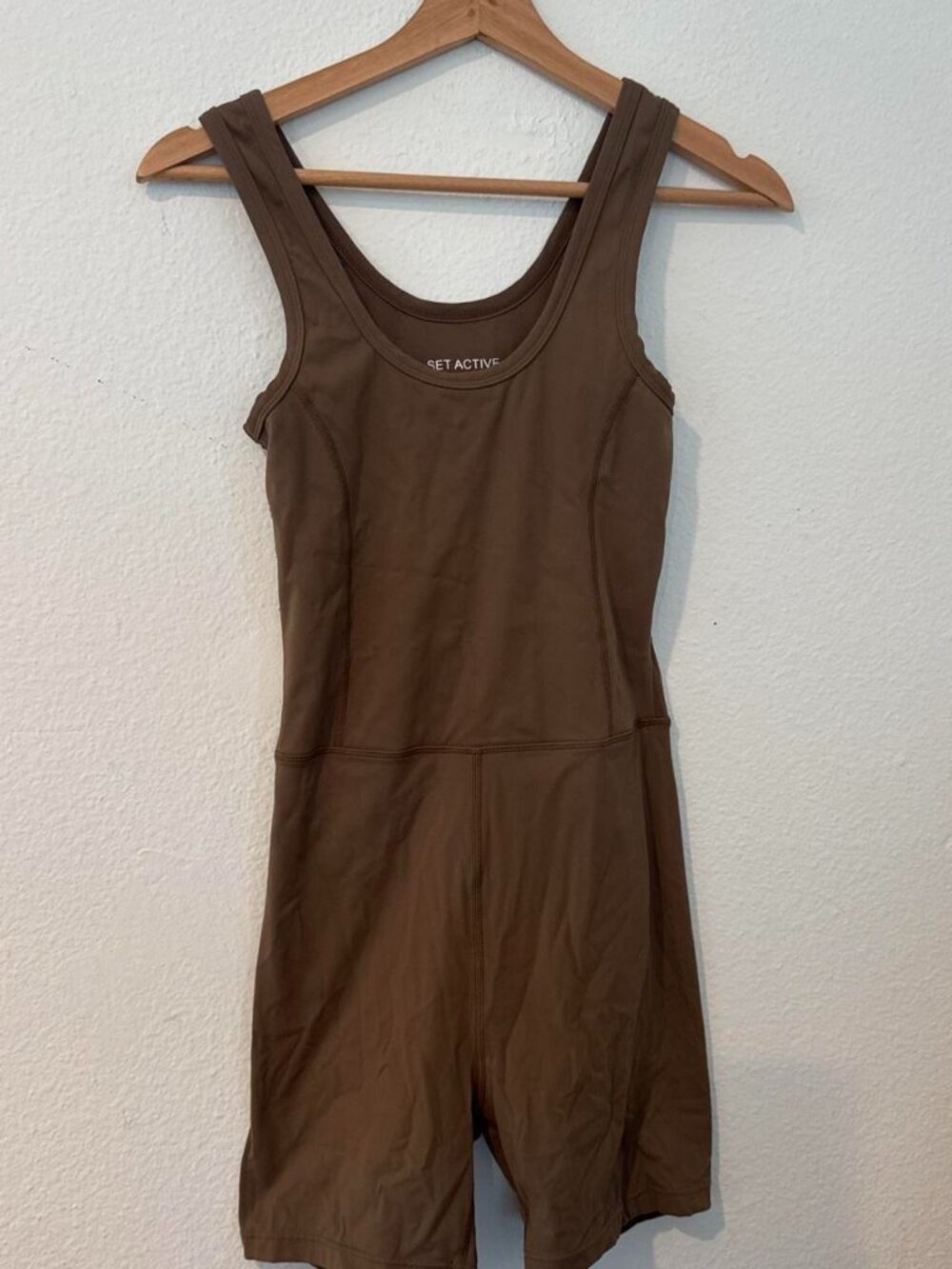 Set Active brown nylon & spandex playsuit in a L